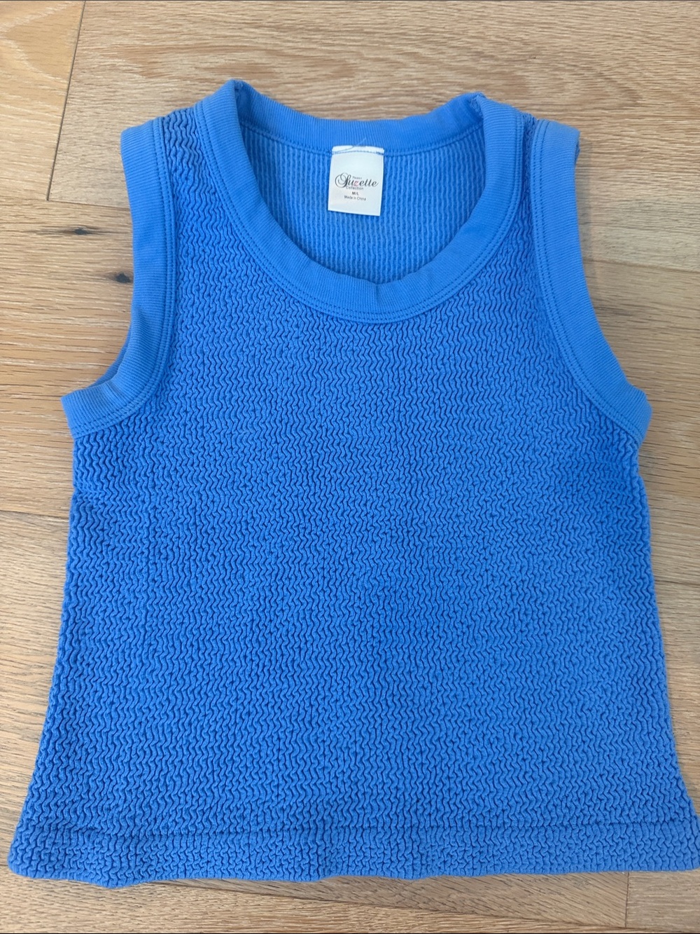 Girls' Textured Bright Blue Tank Top by Oelette